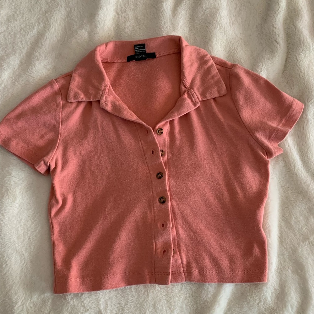 Pink Button Up